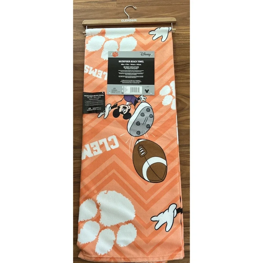 New Northwest Disney Clemson Tigers Mickey Mouse Football Beach Towel 40